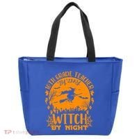 10Th Grade Teacher By Day Witch By Night Funny Halloween Gift Tote Bag thumb 0