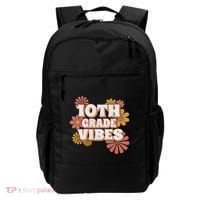 10Th Grade Vibes Great Gift Tenth Grade Retro Floral Teachers Funny Gift Backpack thumb 0