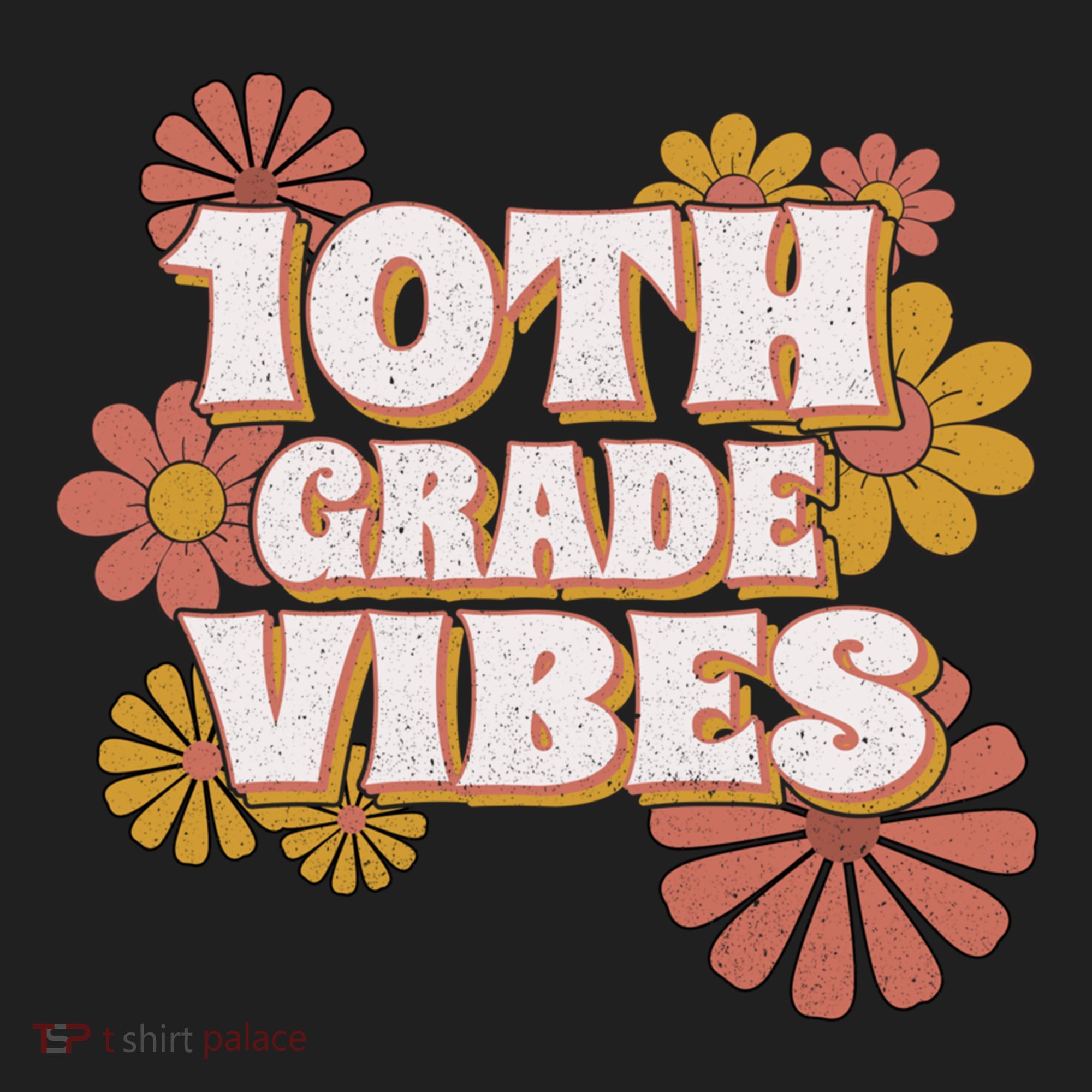 10Th Grade Vibes Great Gift Tenth Grade Retro Floral Teachers Funny Gift Beanie