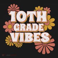 10Th Grade Vibes Great Gift Tenth Grade Retro Floral Teachers Funny Gift Women's Hoodie thumb 2