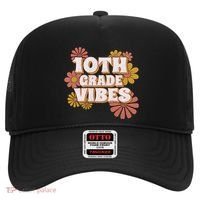 10Th Grade Vibes Great Gift Tenth Grade Retro Floral Teachers Funny Gift Hat thumb 0