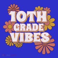 10Th Grade Vibes Great Gift Tenth Grade Retro Floral Teachers Funny Gift Polo thumb 2