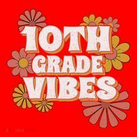 10Th Grade Vibes Great Gift Tenth Grade Retro Floral Teachers Funny Gift Santa Hat thumb 1