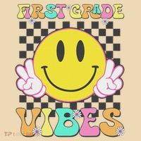 1st Grade Vibes Smile Face Back To School First Grade Tote Bag thumb 4