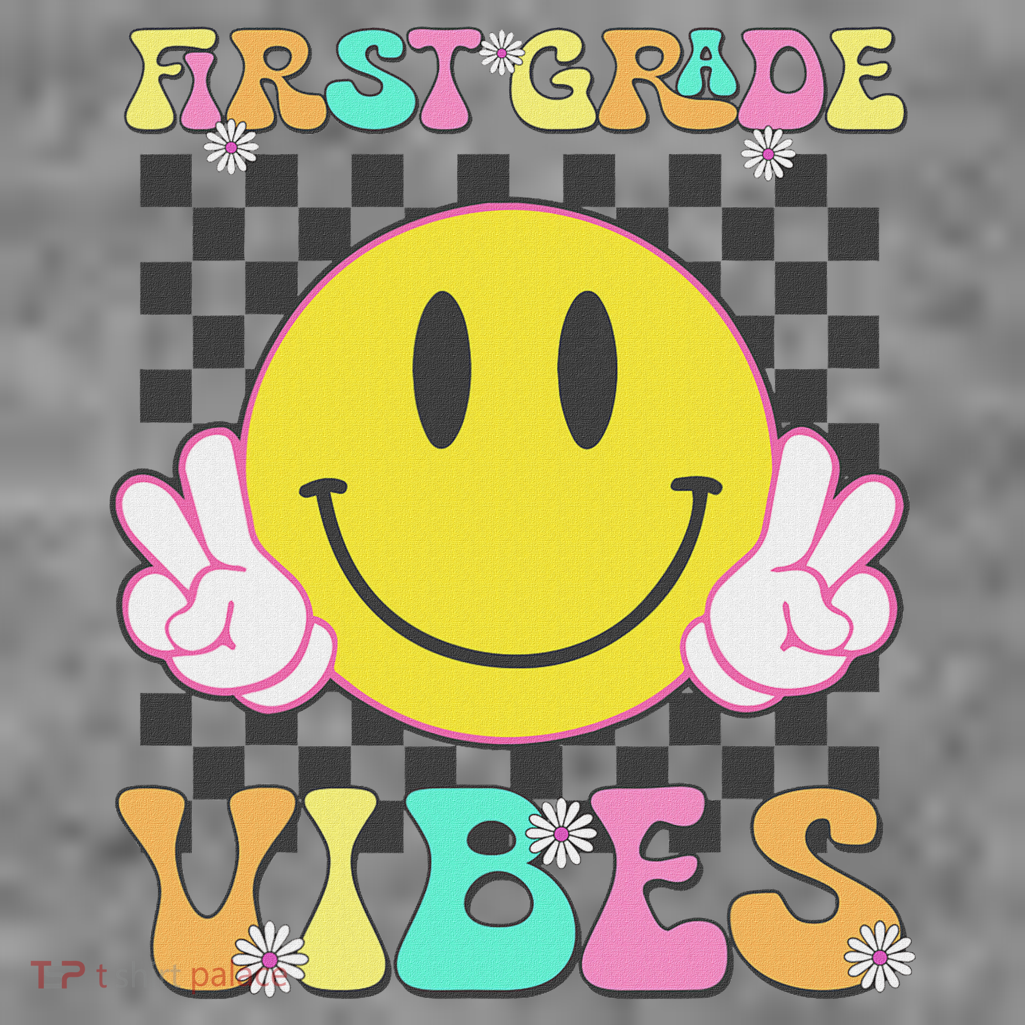 1st Grade Vibes Smile Face Back To School First Grade Toddler Hoodie