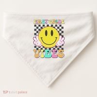 1st Grade Vibes Smile Face Back To School First Grade USA-Made Doggie Bandana thumb 0