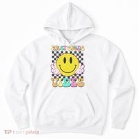 1st Grade Vibes Smile Face Back To School First Grade Hoodie thumb 0