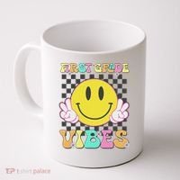 1st Grade Vibes Smile Face Back To School First Grade Coffee Mug thumb 0