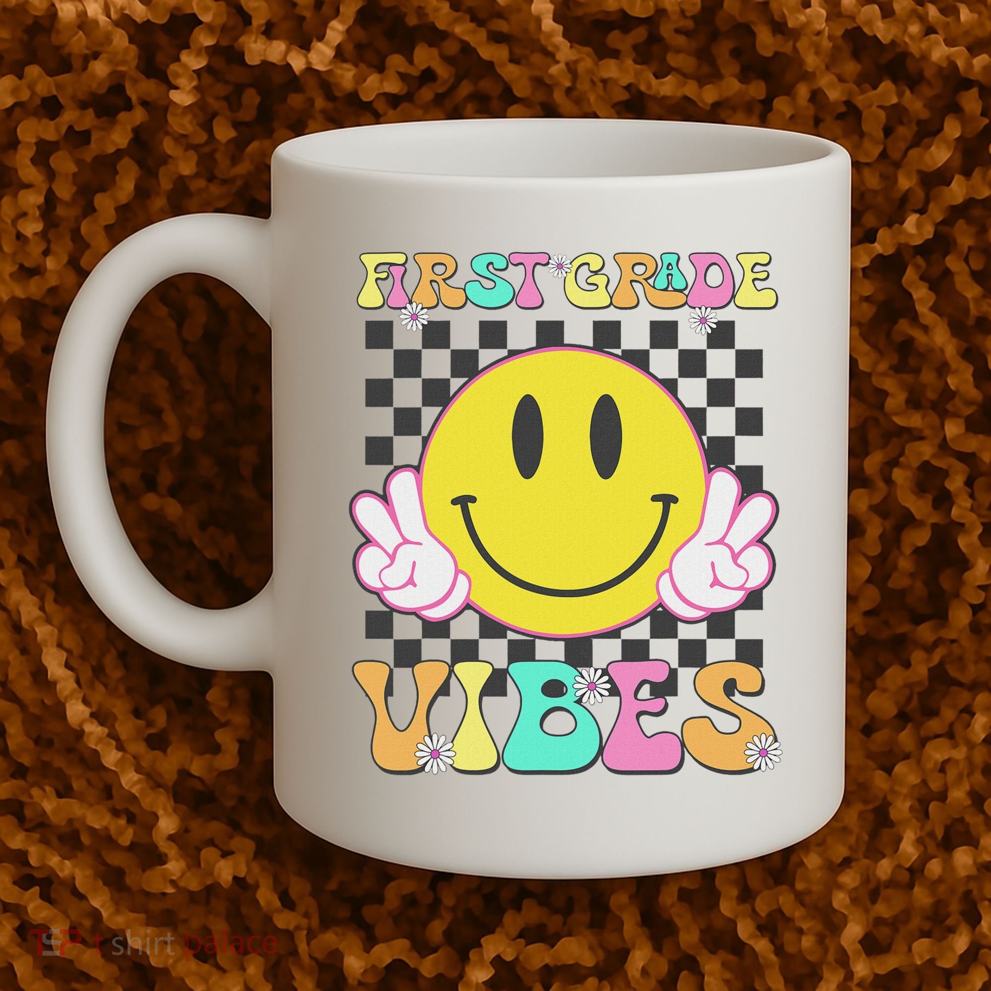1st Grade Vibes Smile Face Back To School First Grade Coffee Mug