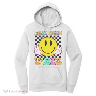 1st Grade Vibes Smile Face Back To School First Grade Women's Hoodie