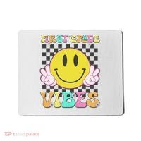 1st Grade Vibes Smile Face Back To School First Grade Mousepad thumb 0