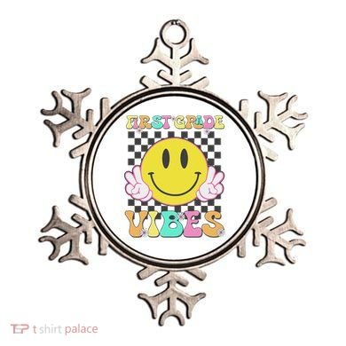 1st Grade Vibes Smile Face Back To School First Grade Ornament