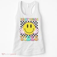 1st Grade Vibes Smile Face Back To School First Grade Women's Tank Top thumb 0