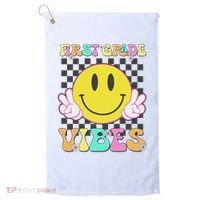 1st Grade Vibes Smile Face Back To School First Grade Golf Towel thumb 0