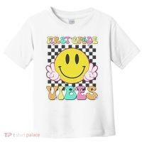 1st Grade Vibes Smile Face Back To School First Grade Toddler T-Shirt thumb 0