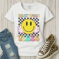 1st Grade Vibes Smile Face Back To School First Grade Women's T-Shirt thumb 3