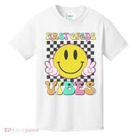 1st Grade Vibes Smile Face Back To School First Grade Kids T-Shirt thumb 0
