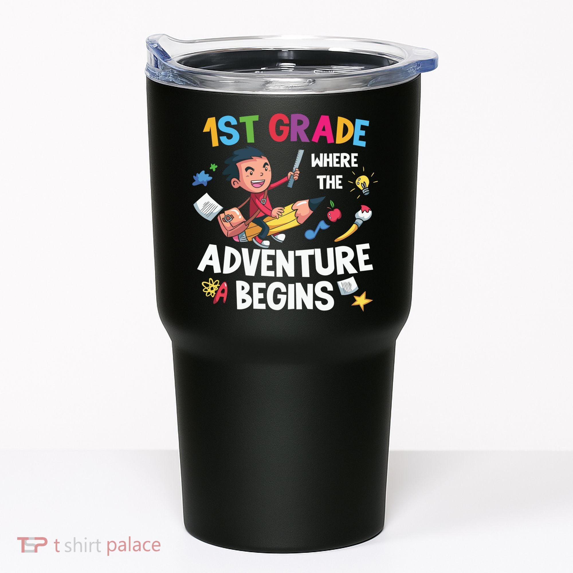 1st Grade Where The Adventure Begins Back To School Tumbler