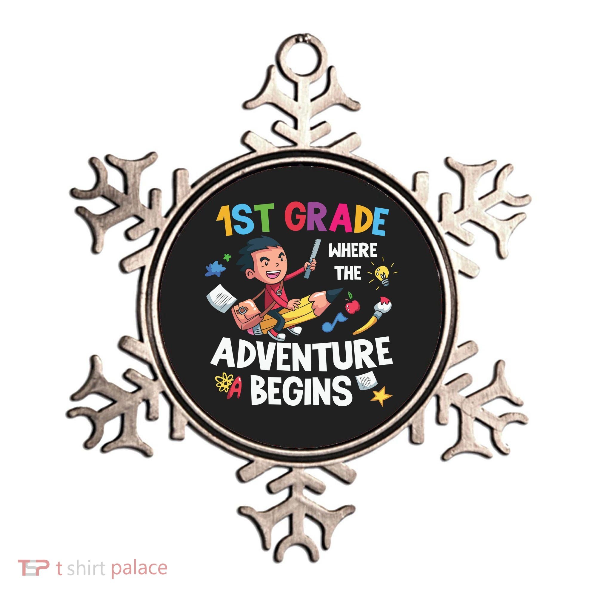 1st Grade Where The Adventure Begins Back To School Ornament