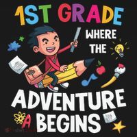 1st Grade Where The Adventure Begins Back To School Baby Bodysuit thumb 2