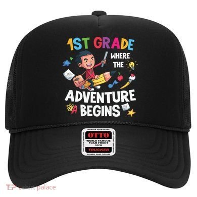 1st Grade Where The Adventure Begins Back To School Hat