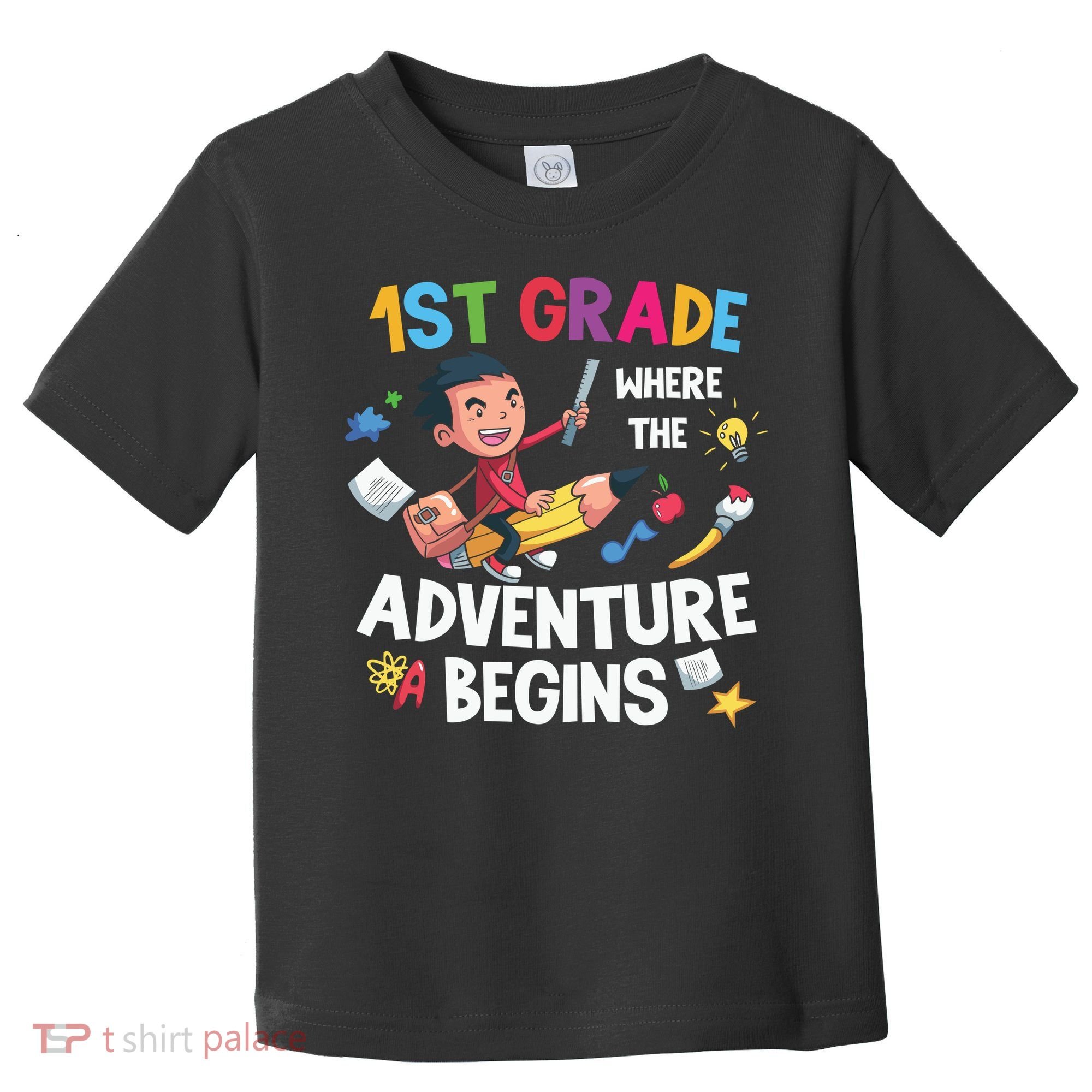 1st Grade Where The Adventure Begins Back To School Toddler T-Shirt