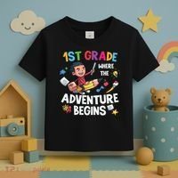 1st Grade Where The Adventure Begins Back To School Toddler T-Shirt thumb 3