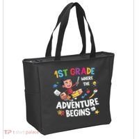 1st Grade Where The Adventure Begins Back To School Tote Bag thumb 2