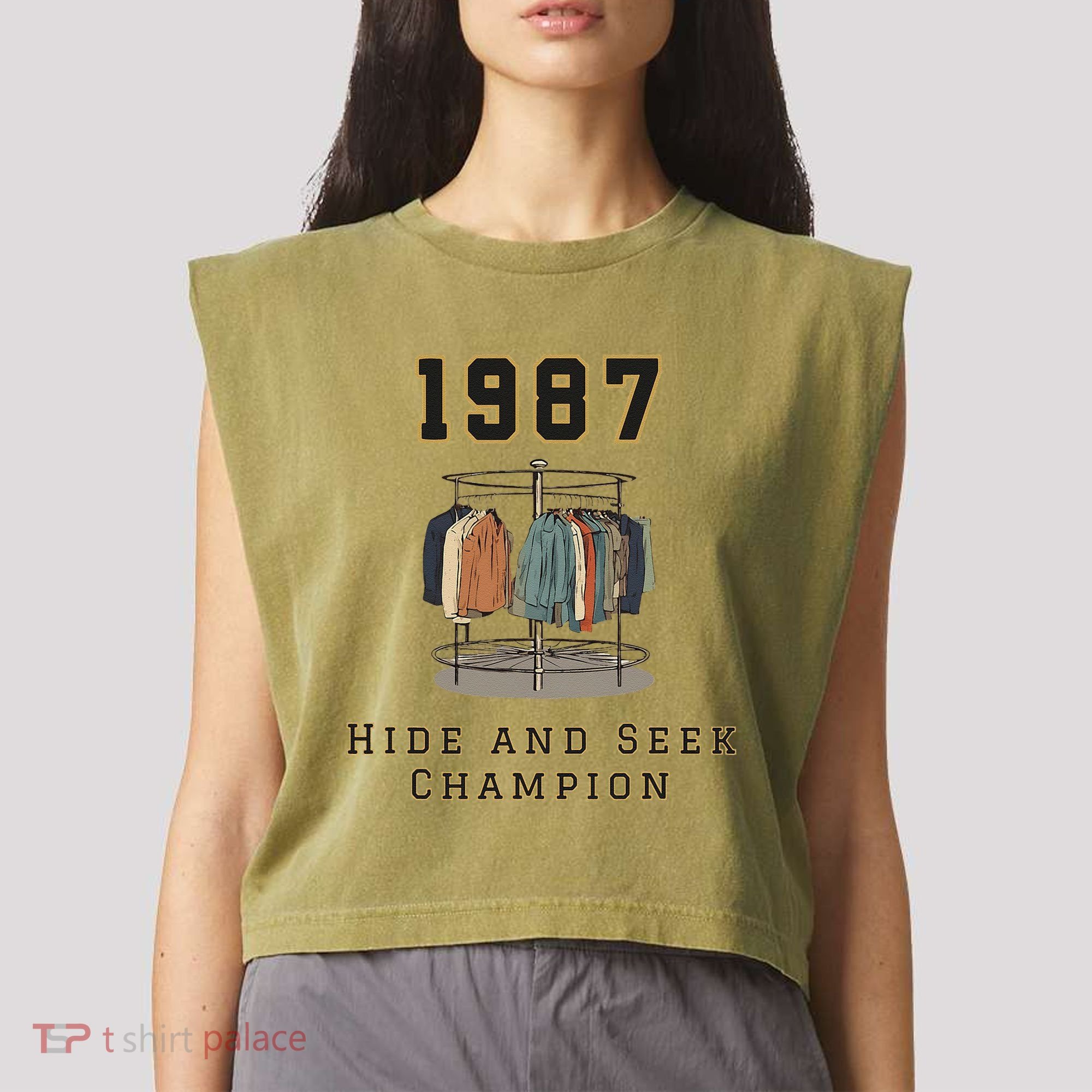 1987 Hide And Seek Champion Garment-Dyed Women's Muscle Tee