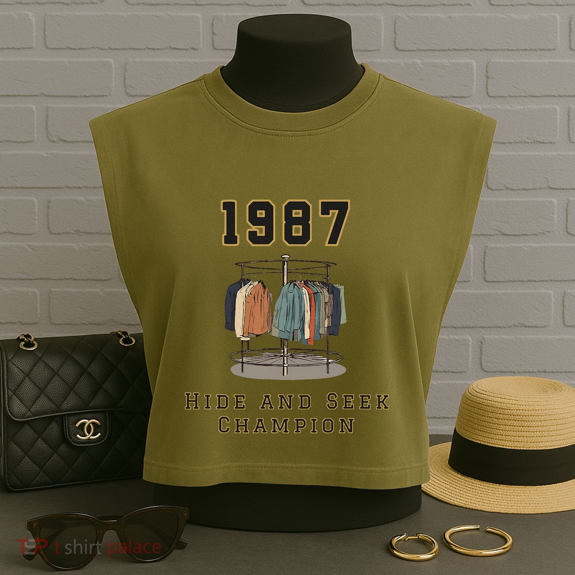 1987 Hide And Seek Champion Garment-Dyed Women's Muscle Tee