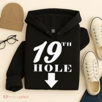 19th Hole With Arrow Funny Golfer Joke Hoodie thumb 4