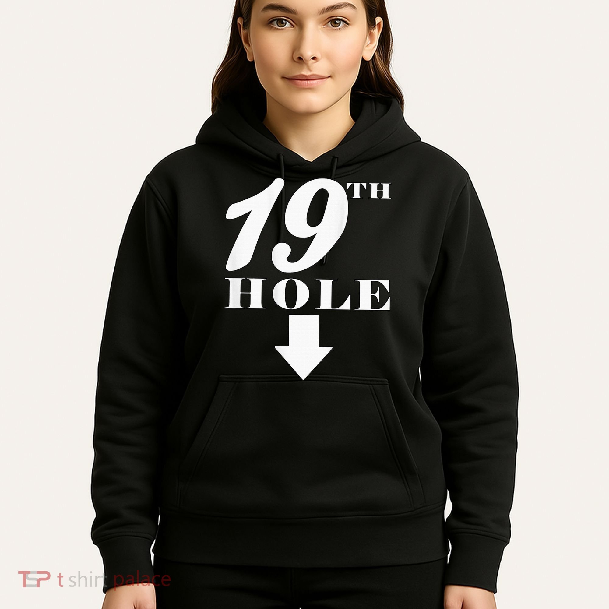 19th Hole With Arrow Funny Golfer Joke Hoodie
