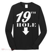 19th Hole With Arrow Funny Golfer Joke Long Sleeve Shirt thumb 0
