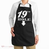 19th Hole With Arrow Funny Golfer Joke Apron thumb 2
