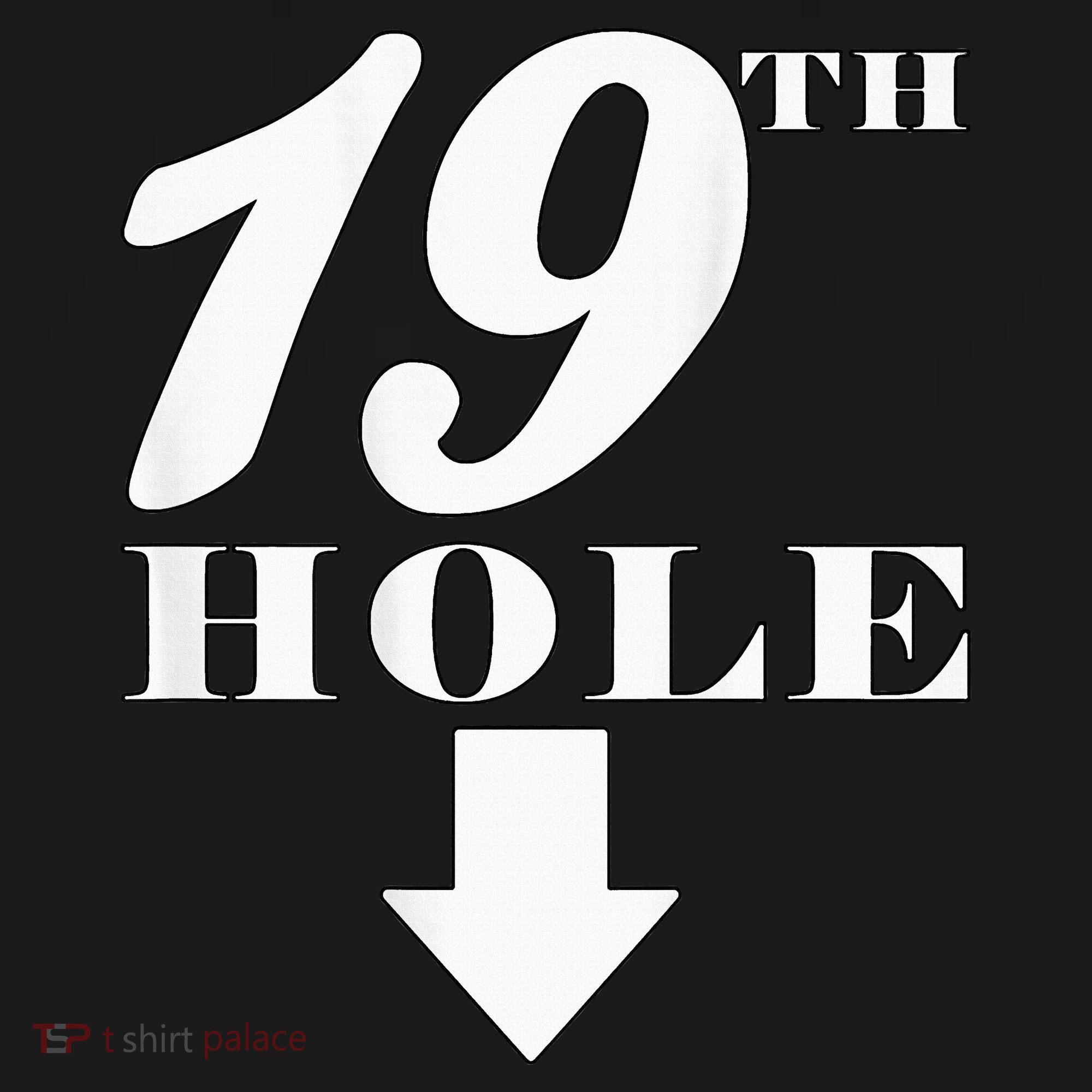 19th Hole With Arrow Funny Golfer Joke Polo