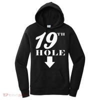 19th Hole With Arrow Funny Golfer Joke Women's Hoodie thumb 0