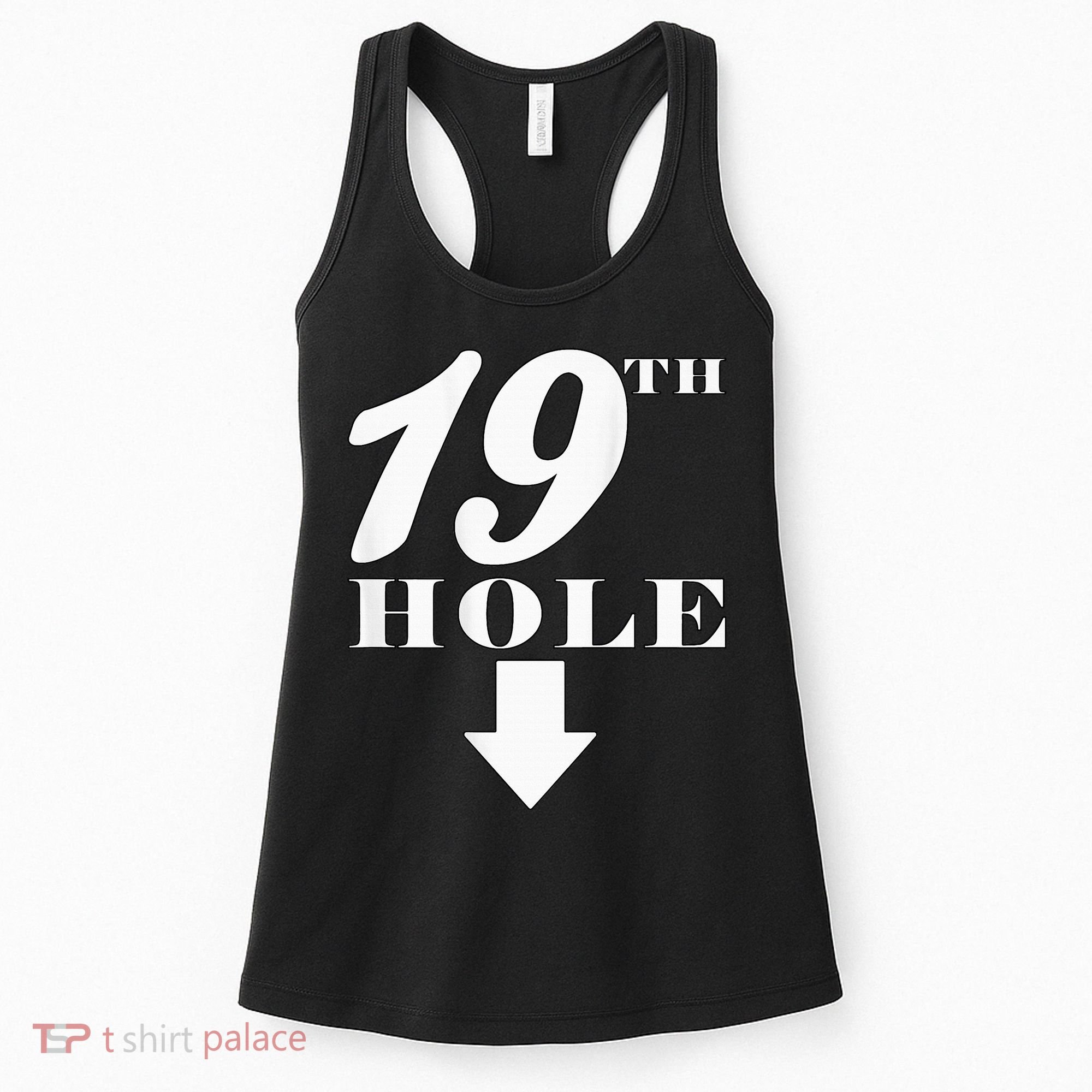 19th Hole With Arrow Funny Golfer Joke Women's Tank Top