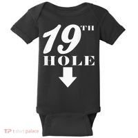 19th Hole With Arrow Funny Golfer Joke Baby Bodysuit thumb 0