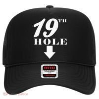 19th Hole With Arrow Funny Golfer Joke Hat thumb 0