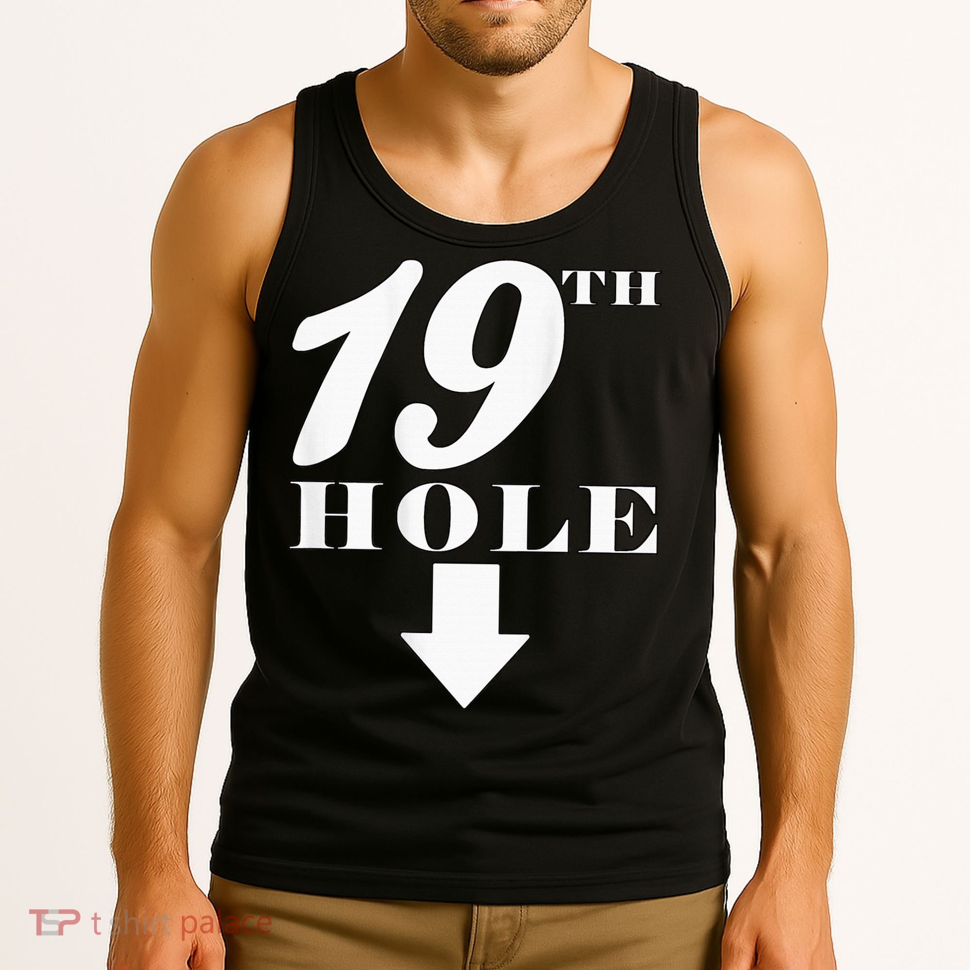 19th Hole With Arrow Funny Golfer Joke Tank Top