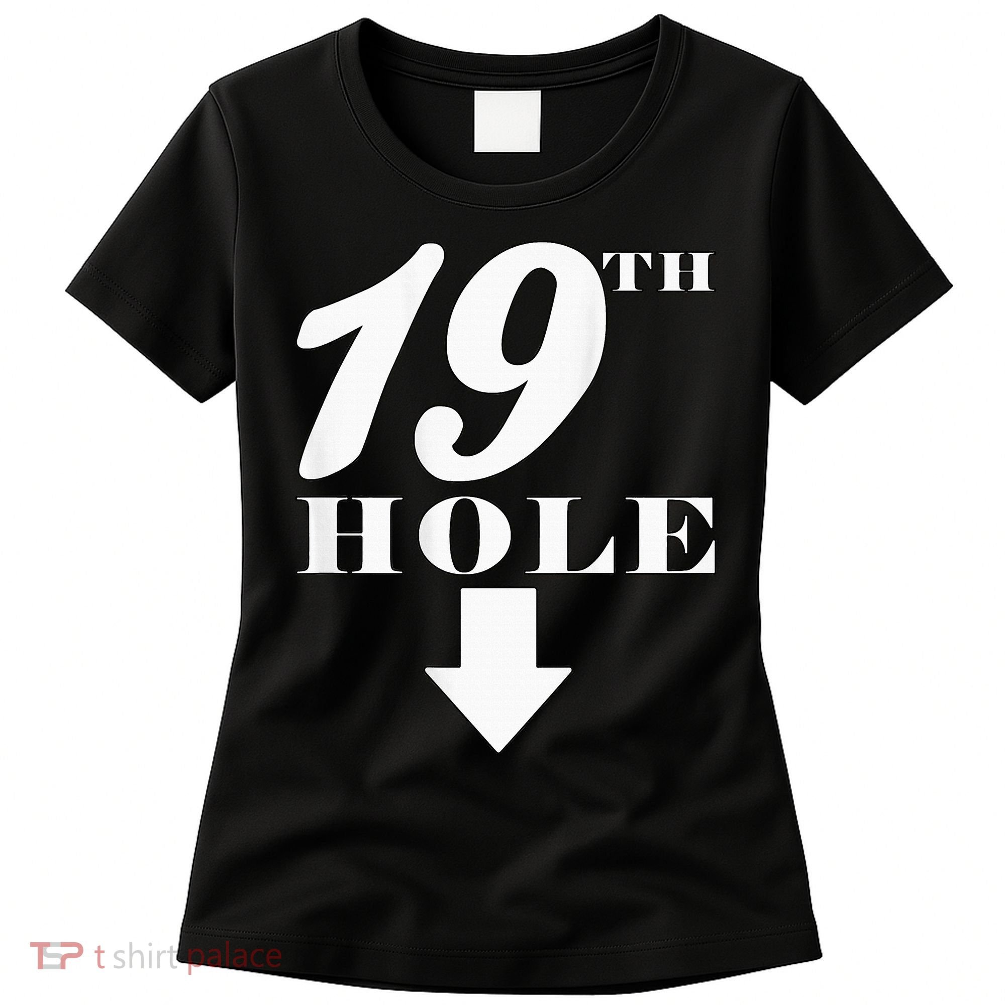 19th Hole With Arrow Funny Golfer Joke Women's T-Shirt
