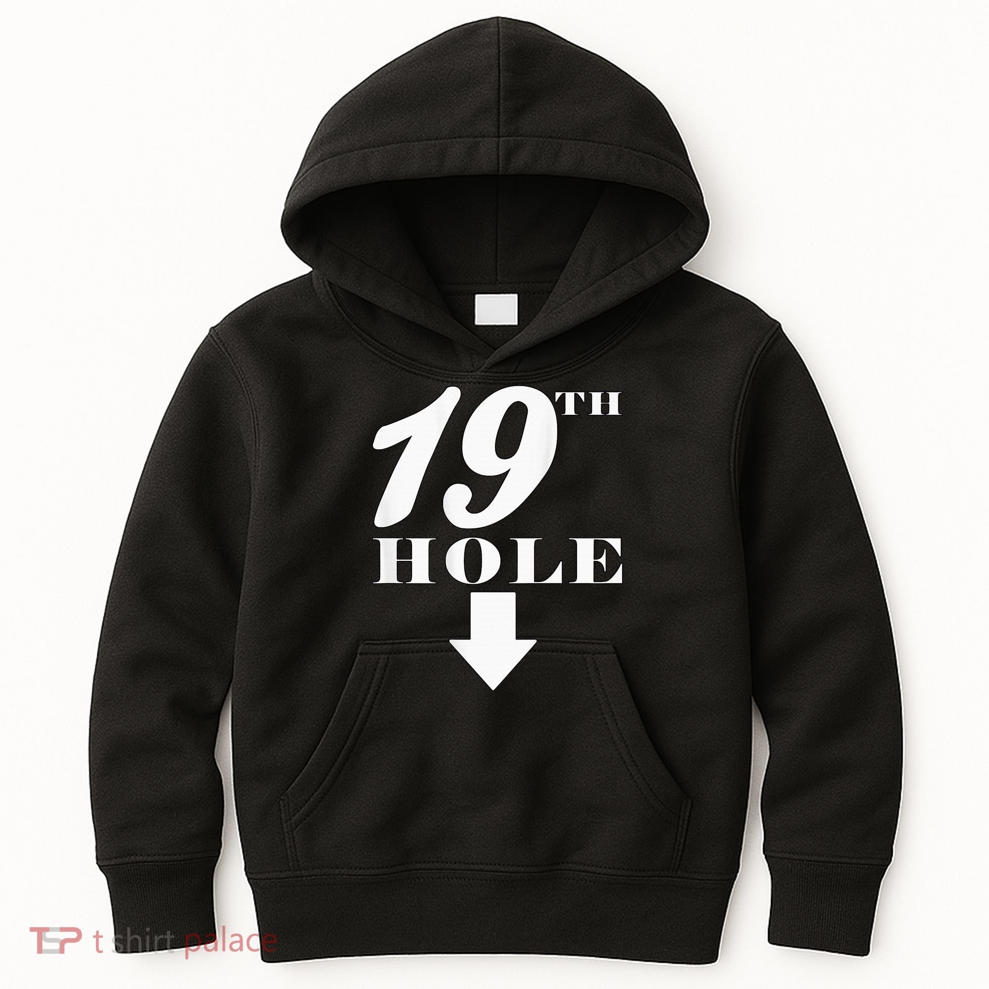 19th Hole With Arrow Funny Golfer Joke Kids Hoodie