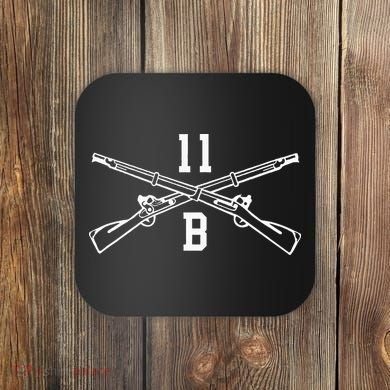 11b Infantryman Crossed Rifles Coaster