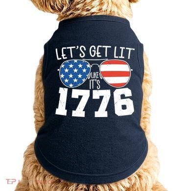 1776 Independence Day 4th Of July Doggie Tank