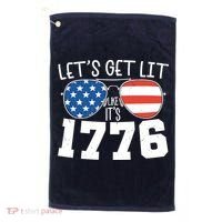 1776 Independence Day 4th Of July Golf Towel thumb 0