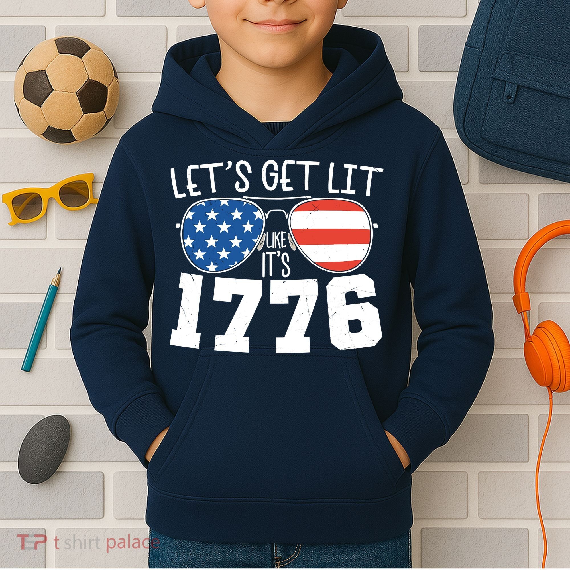 1776 Independence Day 4th Of July Kids Hoodie
