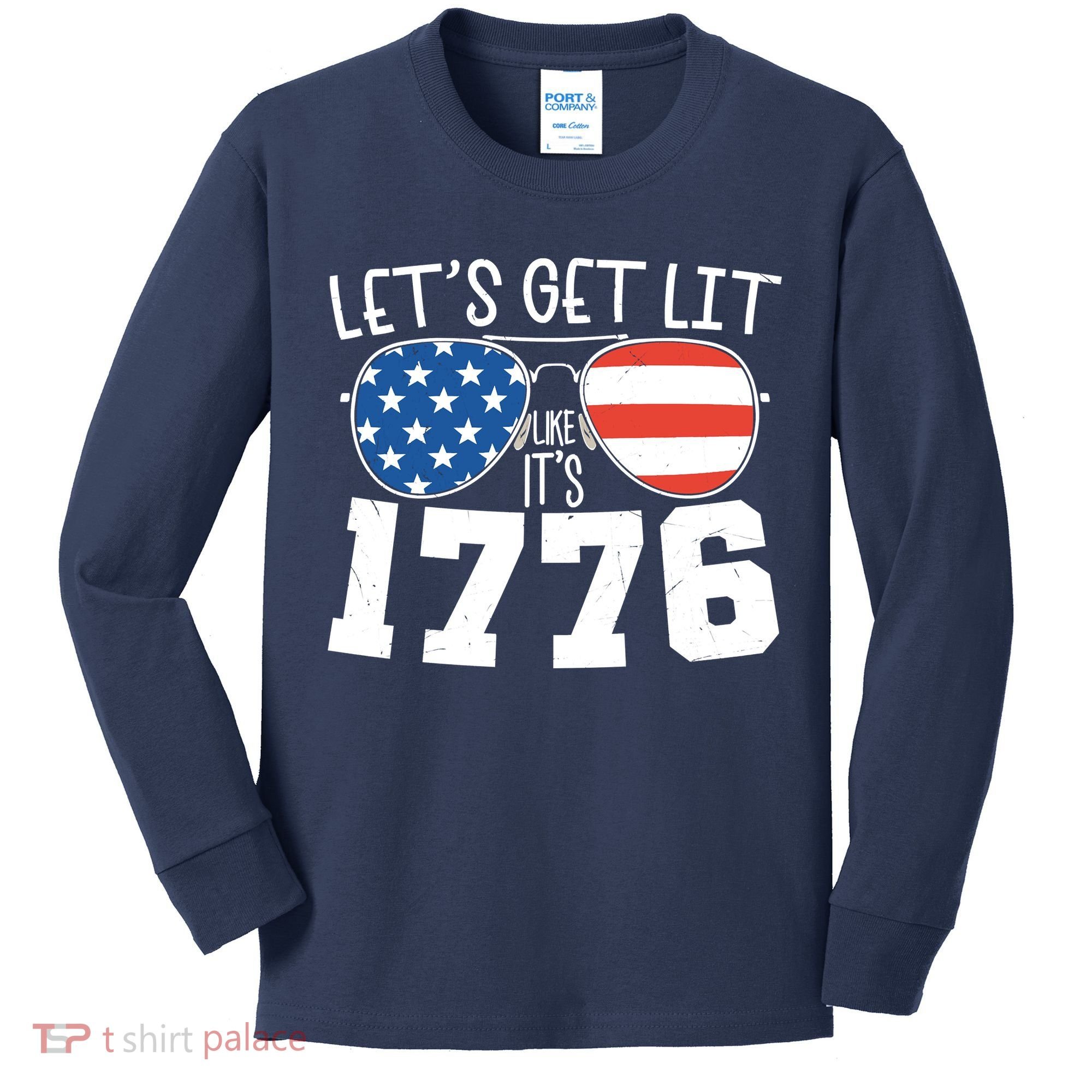 1776 Independence Day 4th Of July Kids Long Sleeve Shirt