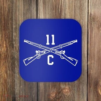 11c Infantry Mortar Crossed Rifles Gift Coaster