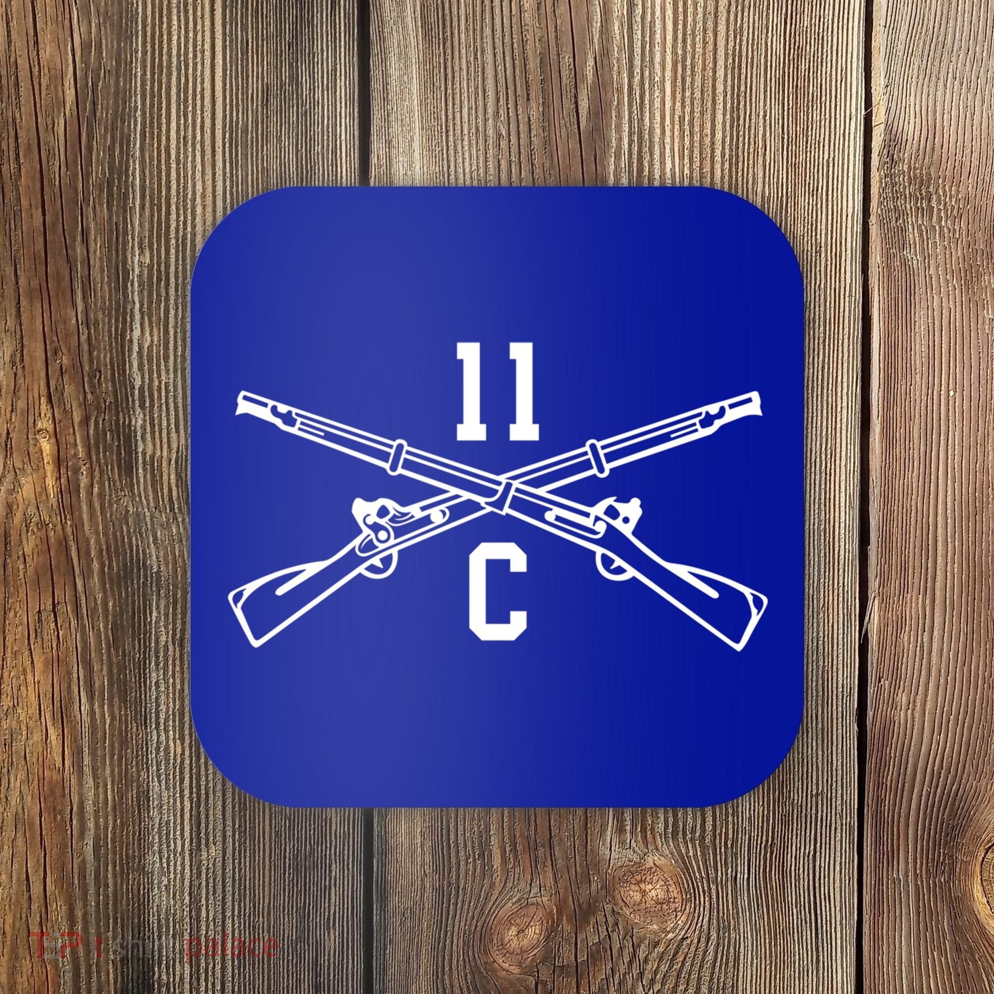 11c Infantry Mortar Crossed Rifles Gift Coaster