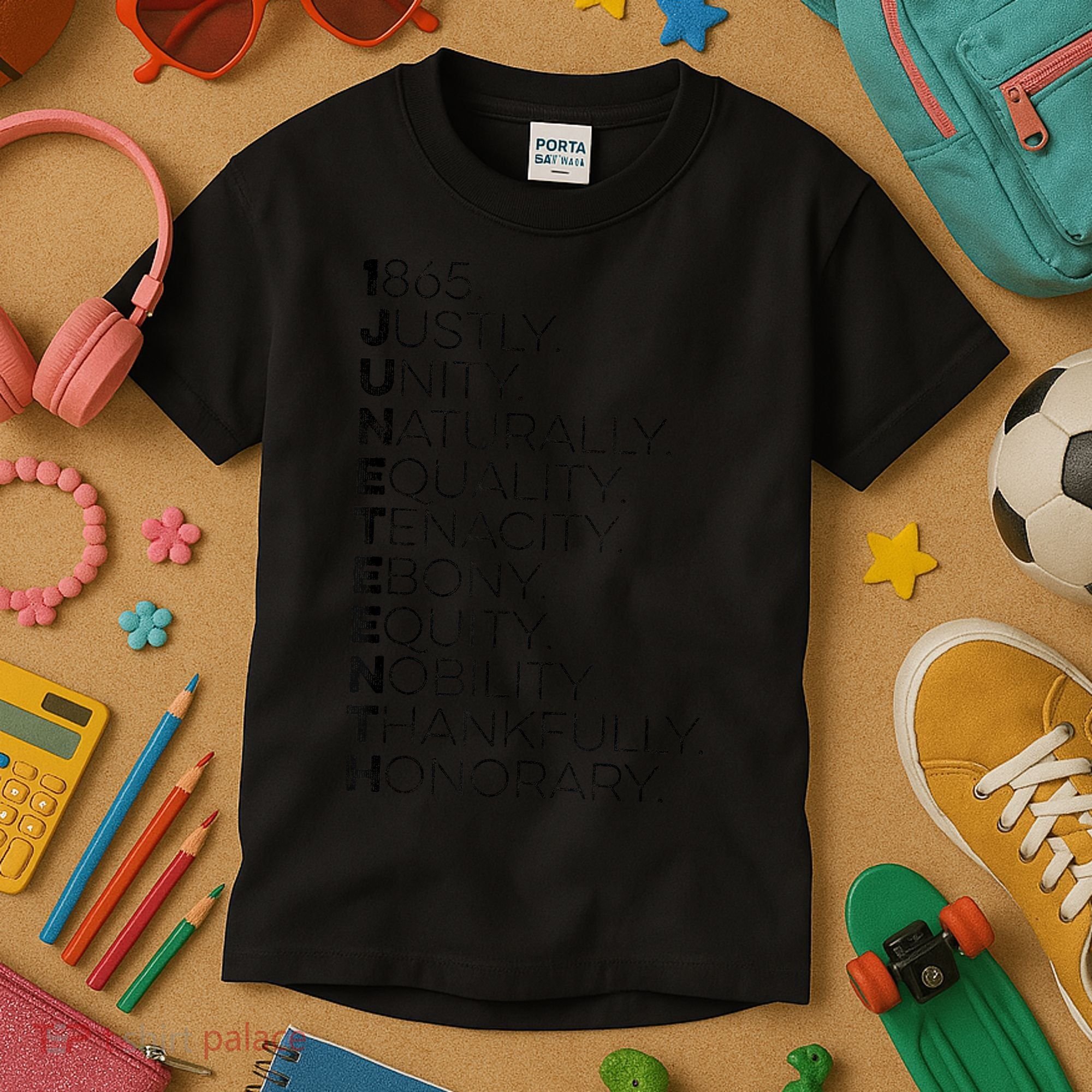 1865 Juneteenth African American Juneteenth Freedom Retro Kids T-Shirt